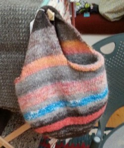 Knitted bag by TDLT. 